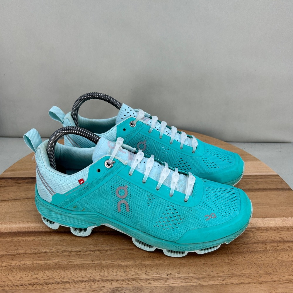 On Running Cloudsurfer Womens Size 8 Teal Blue Swiss Engineering Athletic Shoes